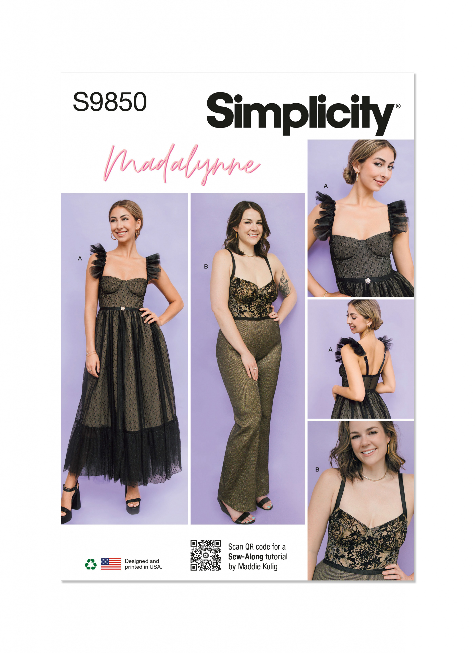 Simplicity Pattern 8229 Underwire Bra & Panties by Madalynne